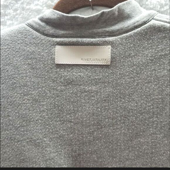 Rivet Utility Lightweight Heather Gray Maven French Terry Jumpsuit Romper Small - Picture 12 of 16